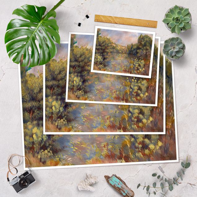 Modern art prints Auguste Renoir - Lakeside Landscape
