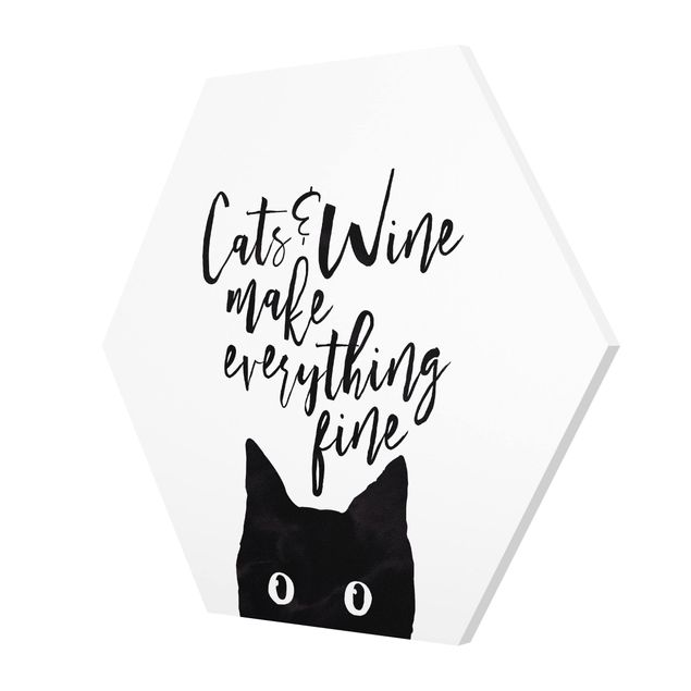 Forex photo prints Cats And Wine make Everything Fine