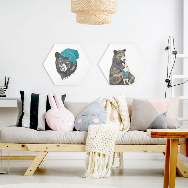 Bear art prints Bear Couple
