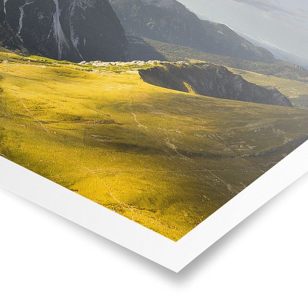 Posters landscape Mountains And Valley Of The Lechtal Alps In Tirol
