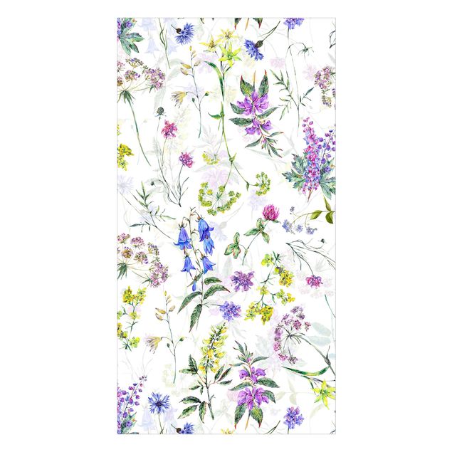 Shower wall cladding - Watercolour Wild Flowers