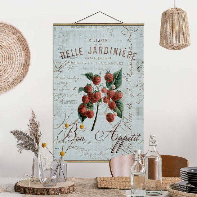 Kitchen Shabby Chic Collage - Raspberry
