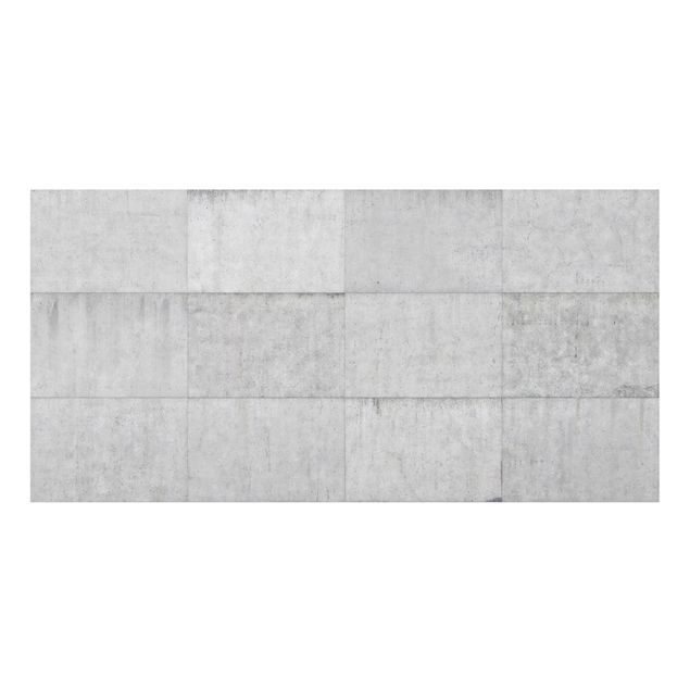 Glass splashback Concrete Tile Look Gray