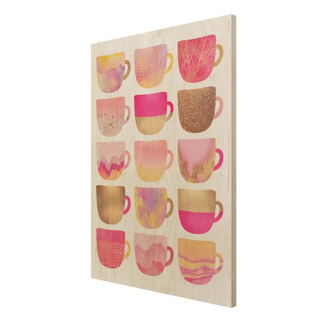 Elisabeth Fredriksson poster Golden Mugs With Light Pink
