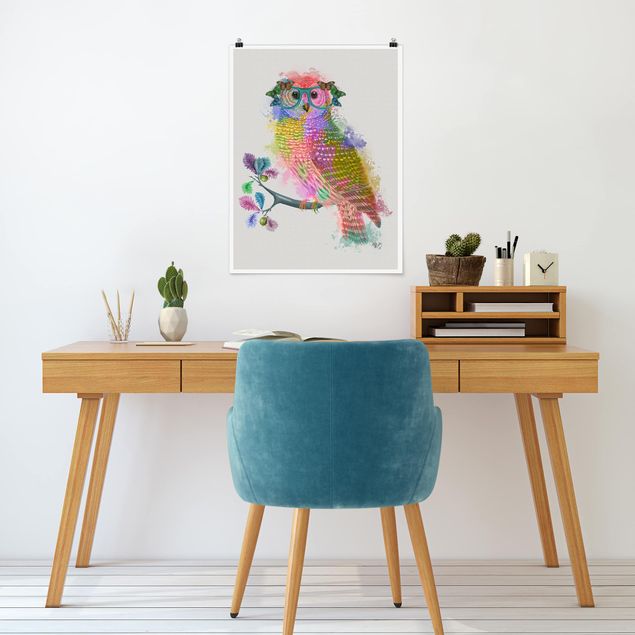 Prints animals Rainbow Splash Owl