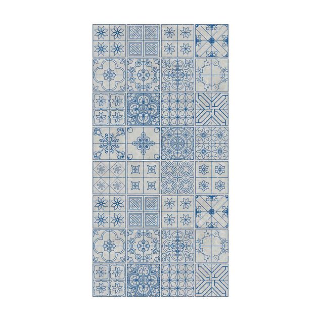 tile effect rug Tile Pattern Coimbra Blue