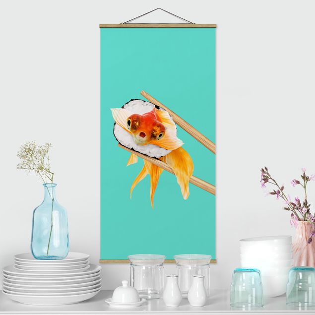 Kitchen Sushi With Goldfish