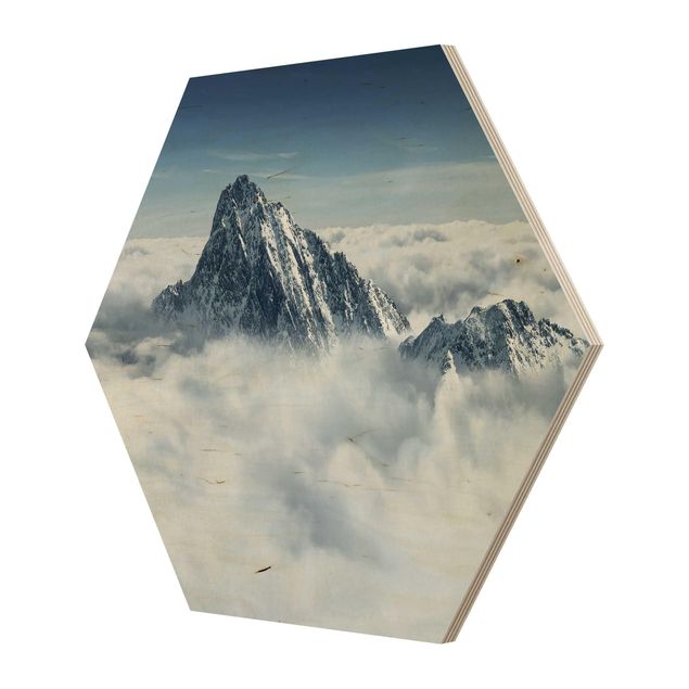 Wooden hexagon - The Alps Above The Clouds