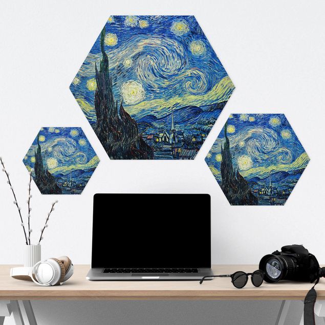 Navy blue wall art Vincent Van Gogh - The Starry Night