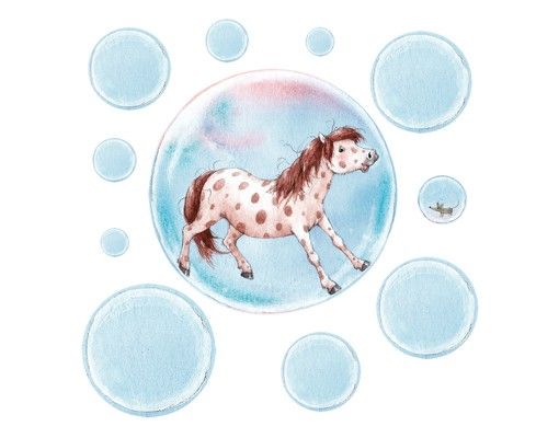 Horse wall art stickers Bubble Pony
