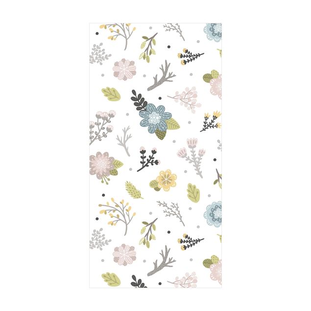 contemporary rugs Scandinavian Branches And Flowers