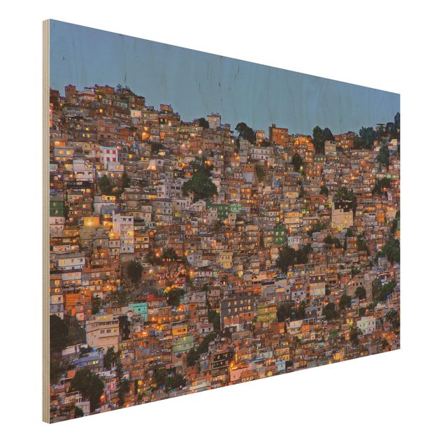 Prints Rio De Janeiro Favela Sunset