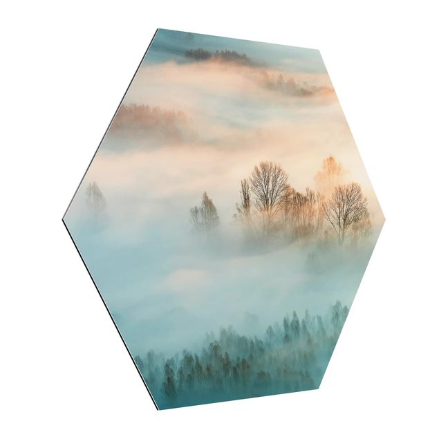 Modern art prints Fog At Sunrise