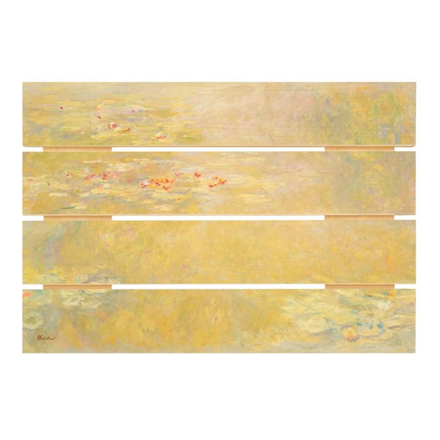 Wood prints landscape Claude Monet - The Water Lily Pond