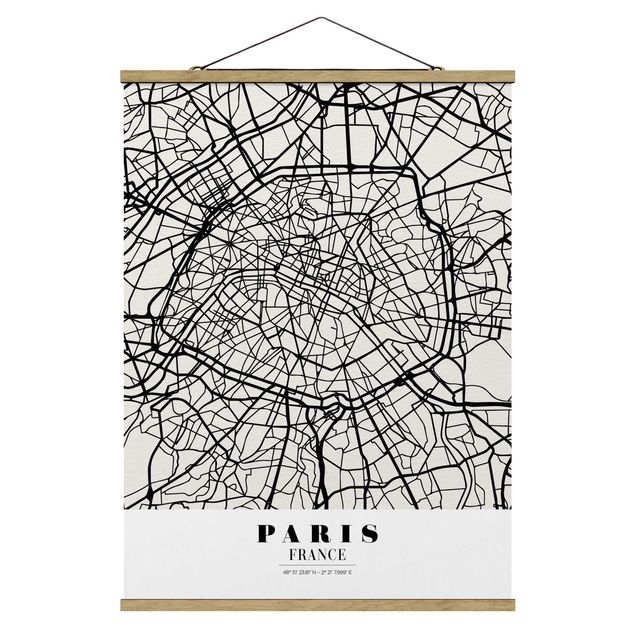 Printable world map Paris City Map - Classic