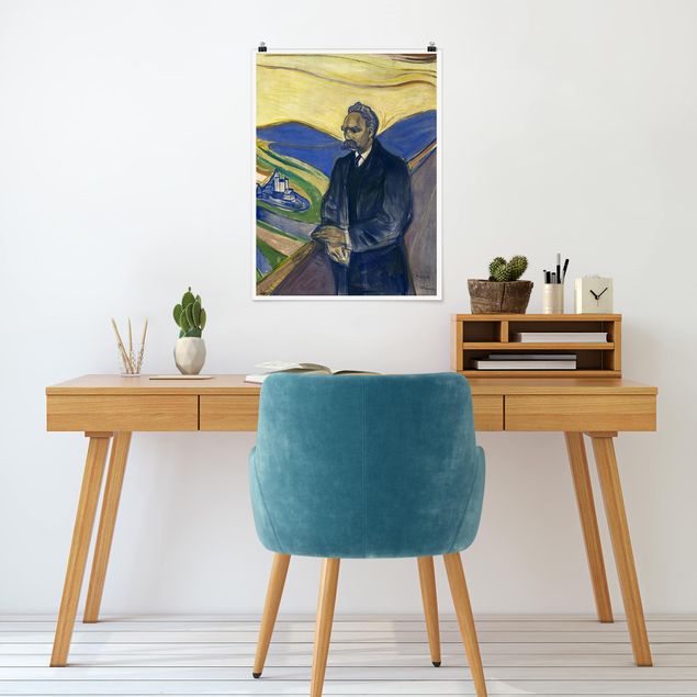 Post impressionism Edvard Munch - Portrait of Friedrich Nietzsche