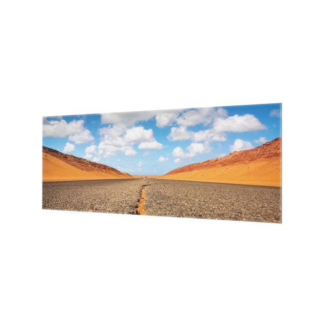 Glass Splashback - Desert Road - Panoramic
