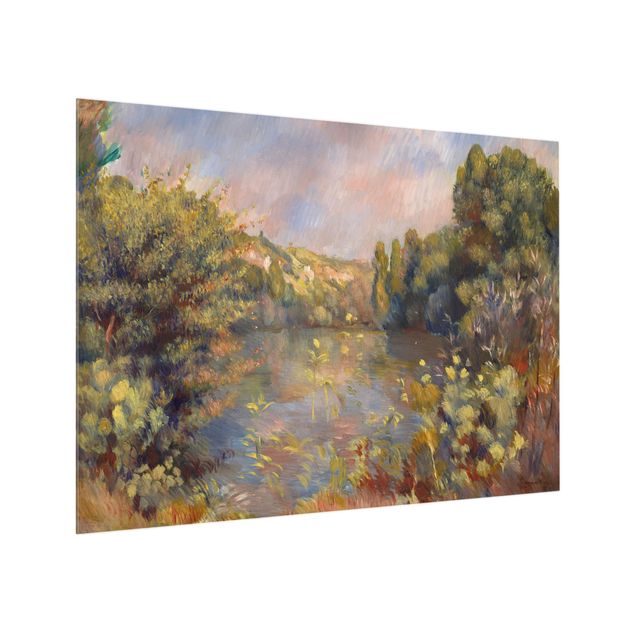 Glass splashback art print Auguste Renoir - Landscape With Lake