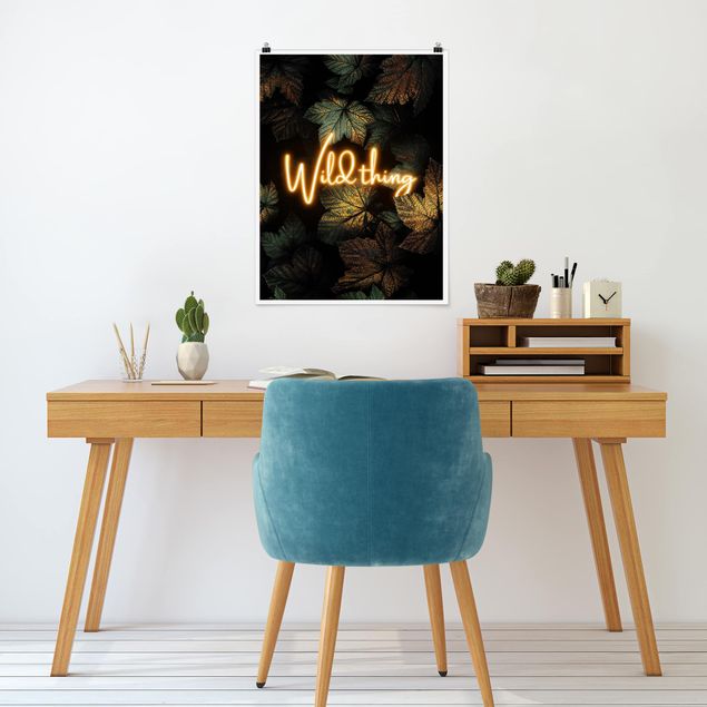 Art posters Wild Thing Golden Leaves