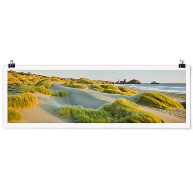 Mountain art prints Dunes And Grasses At The Sea
