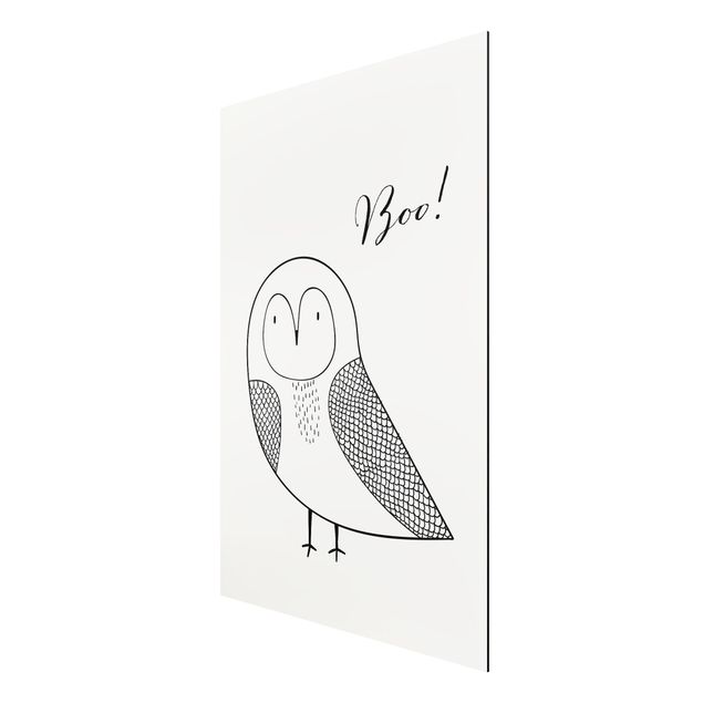 Animal wall art Owl Boo Drawing