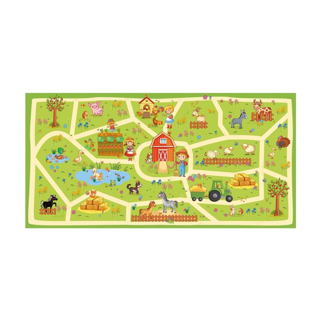 playmat rug Playoom Mat Farm - Let´s Go Around
