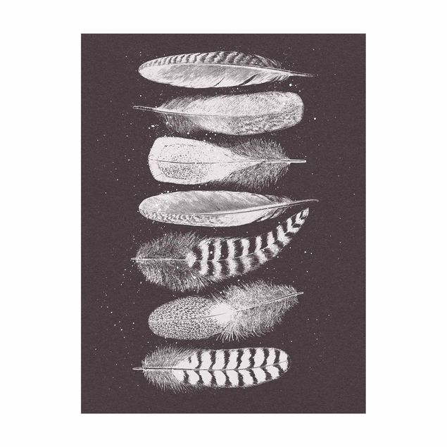 mandala rugs Seven Feathers - Drawing