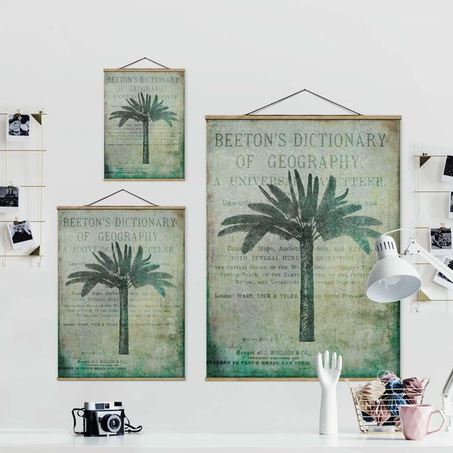 Prints green Vintage Collage - Antique Palme