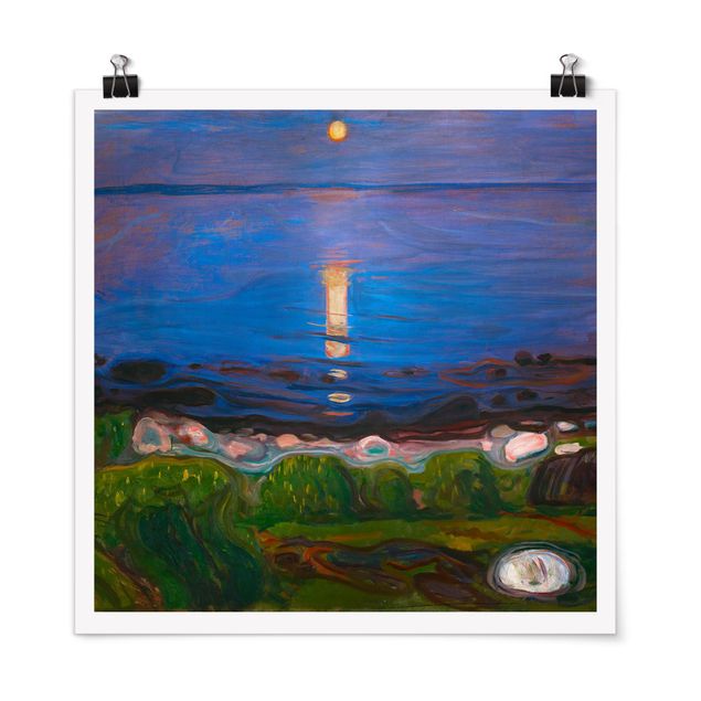 Post impressionism Edvard Munch - Summer Night By The Beach
