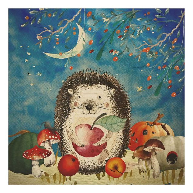 Uta Naumann Watercolour Hedgehog In Moonlight
