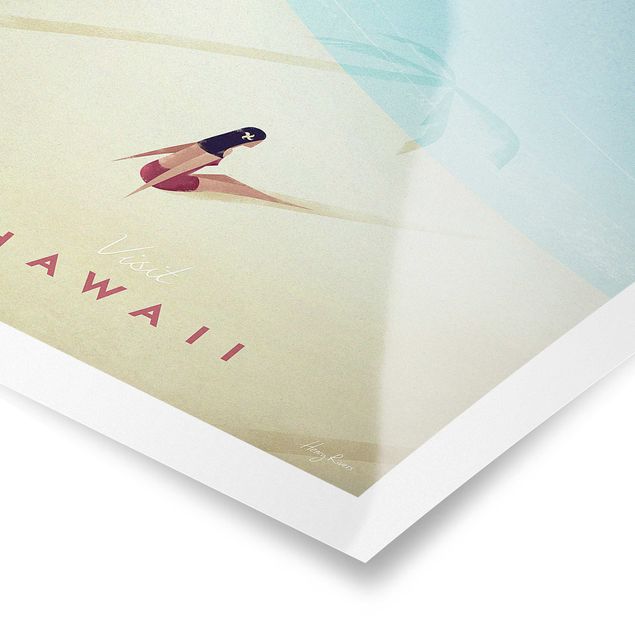 Canvas art Travel Poster - Hawaii