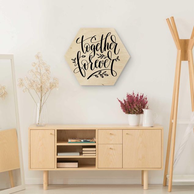Wood prints sayings & quotes Together Forever
