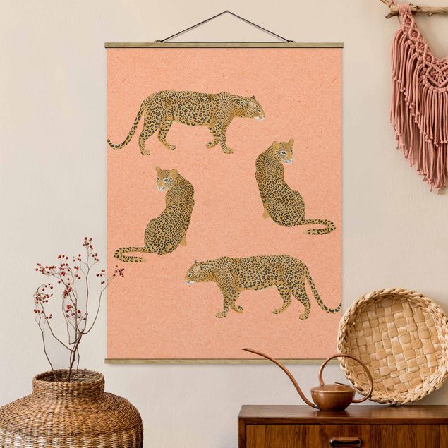 Kitchen Illustration Leopard Pink Painting