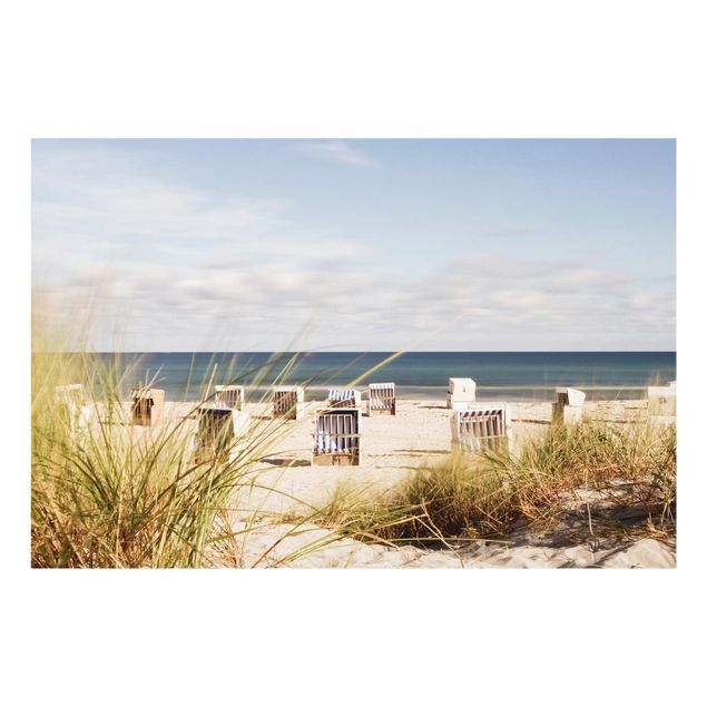 Glass splashback Baltic Sea And Beach Chairs