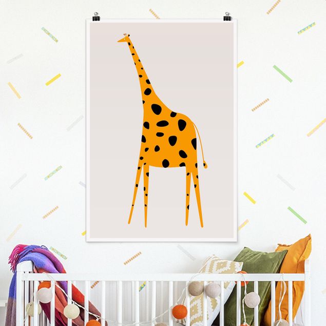 Kids room decor Yellow Giraffe