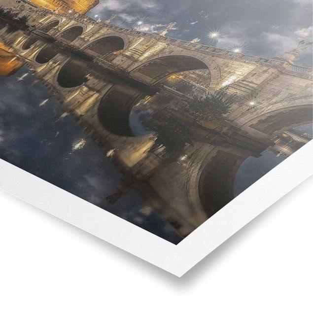 Posters architecture and skylines Ponte Sant'Angelo In Rome