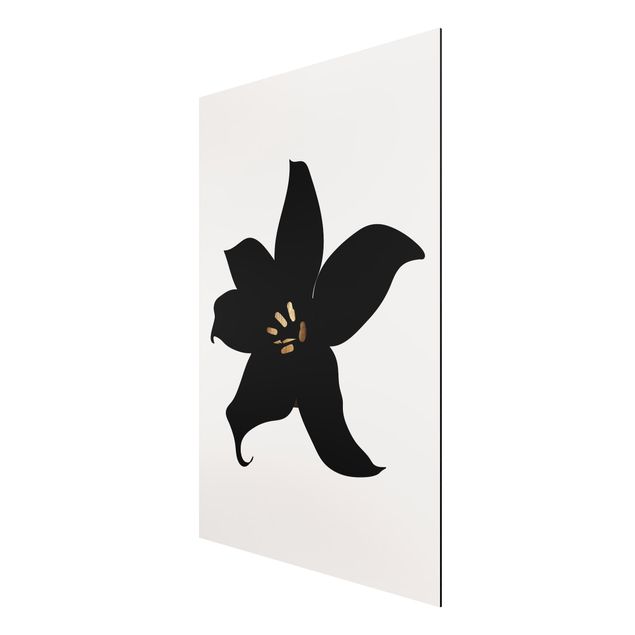 Prints fishes Graphical Plant World - Orchid Black And Gold