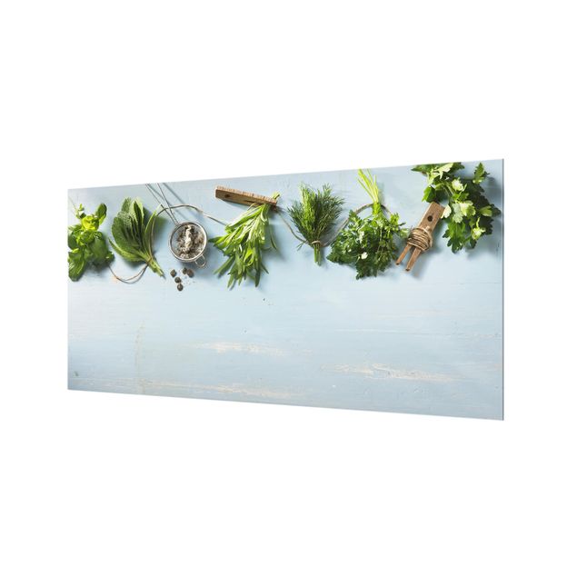 Glass Splashback - Bundled Herbs - Landscape 1:2