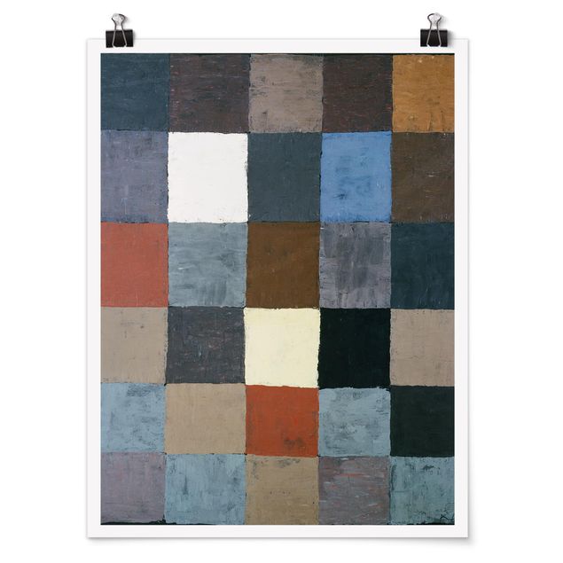 Art posters Paul Klee - Color Chart (on Gray)