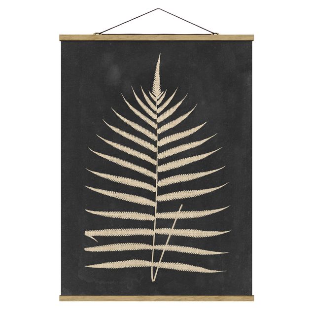Floral picture Fern With Linen Structure III