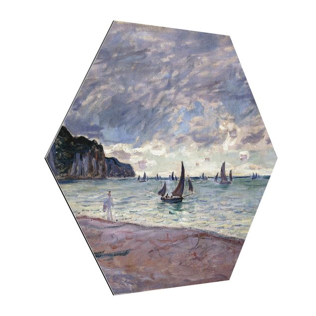 Landscape wall art Claude Monet - Fishing Boats In Front Of The Beach And Cliffs Of Pourville
