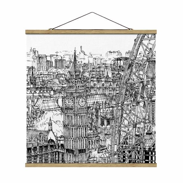 Skyline prints City Study - London Eye