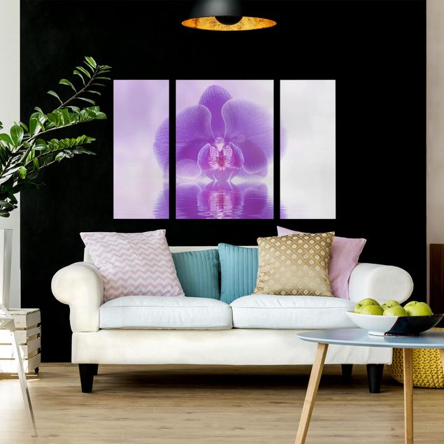Orchid canvas Purple Orchid On Water