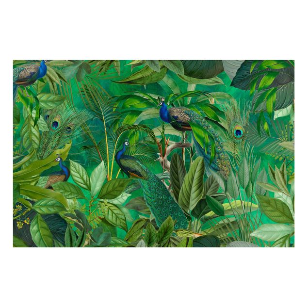Prints landscape Peacocks In The Jungle