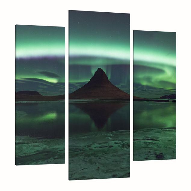 Landscape canvas wall art Northern Lights In Iceland
