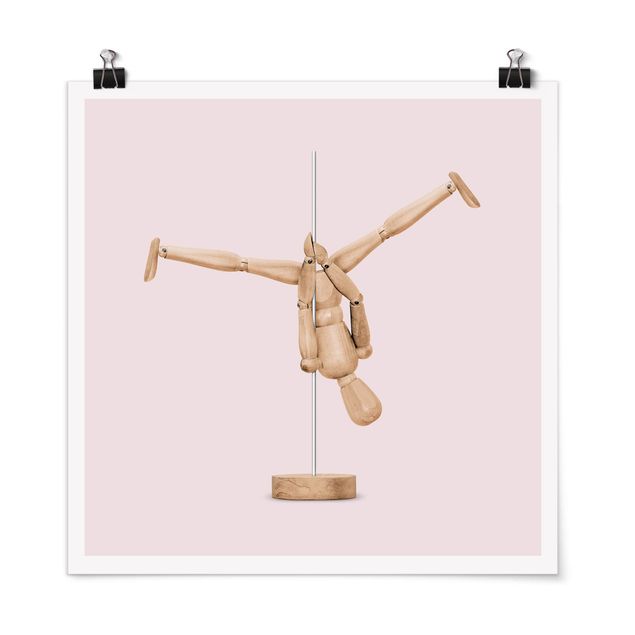 Art posters Pole Dance With Wooden Figure
