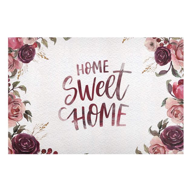 Family canvas wall art Home Sweet Home Watercolour On Paper