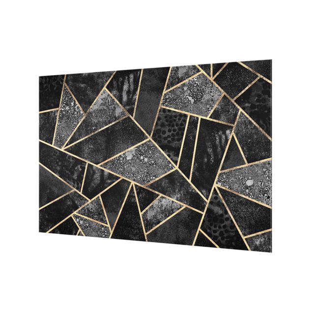 Elisabeth Fredriksson art Gray Triangles Gold
