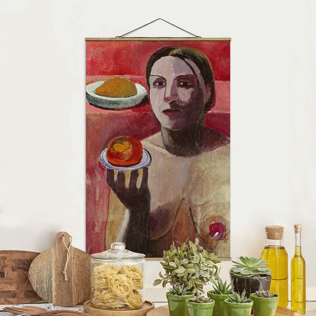 Kitchen Paula Modersohn-Becker - Semi-nude Italian Woman with Plate