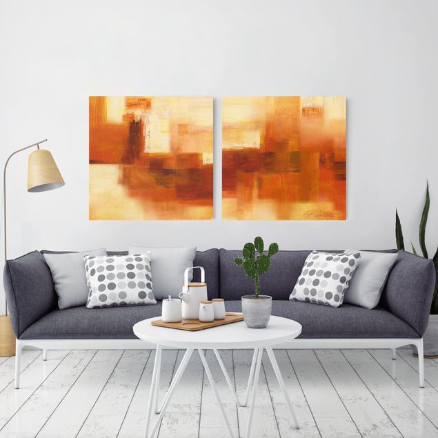 Canvas art prints Composition In Orange And Brown